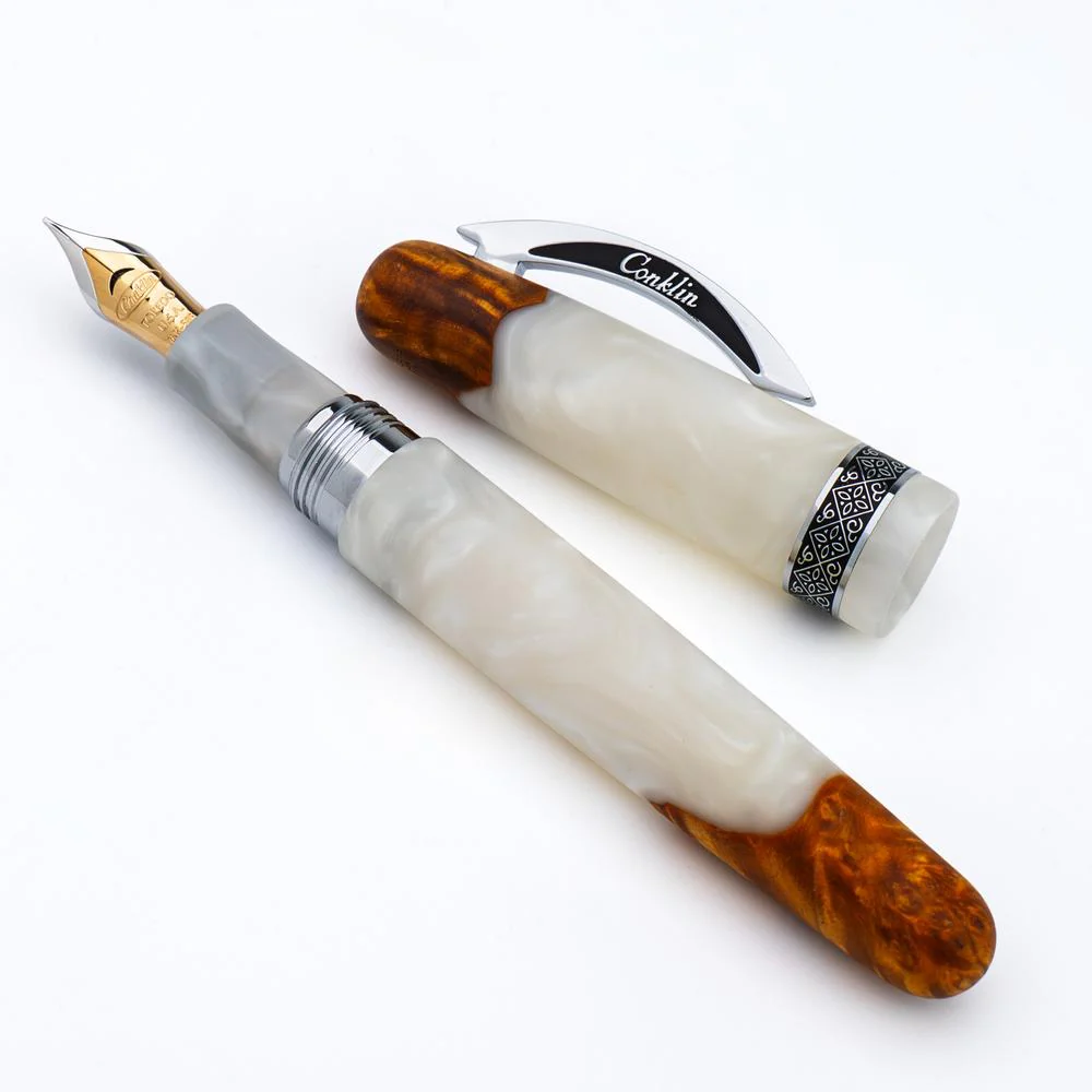 Conklin Fountain Pen - 1898 Spectra Fusion White (14K Gold) - Limited Edition (2025) - Image 2