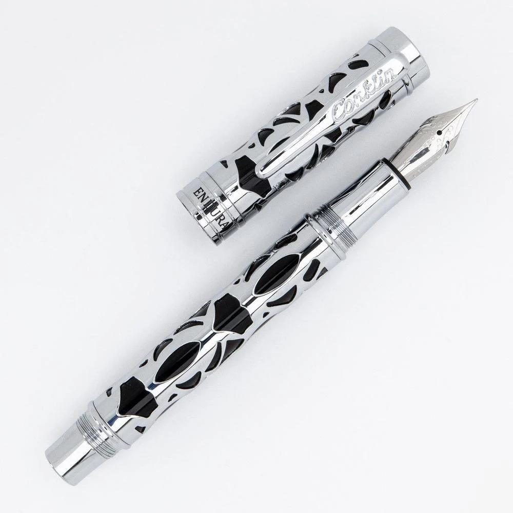 Conklin Fountain Pen - Endura Deco Crest - Black - Image 4