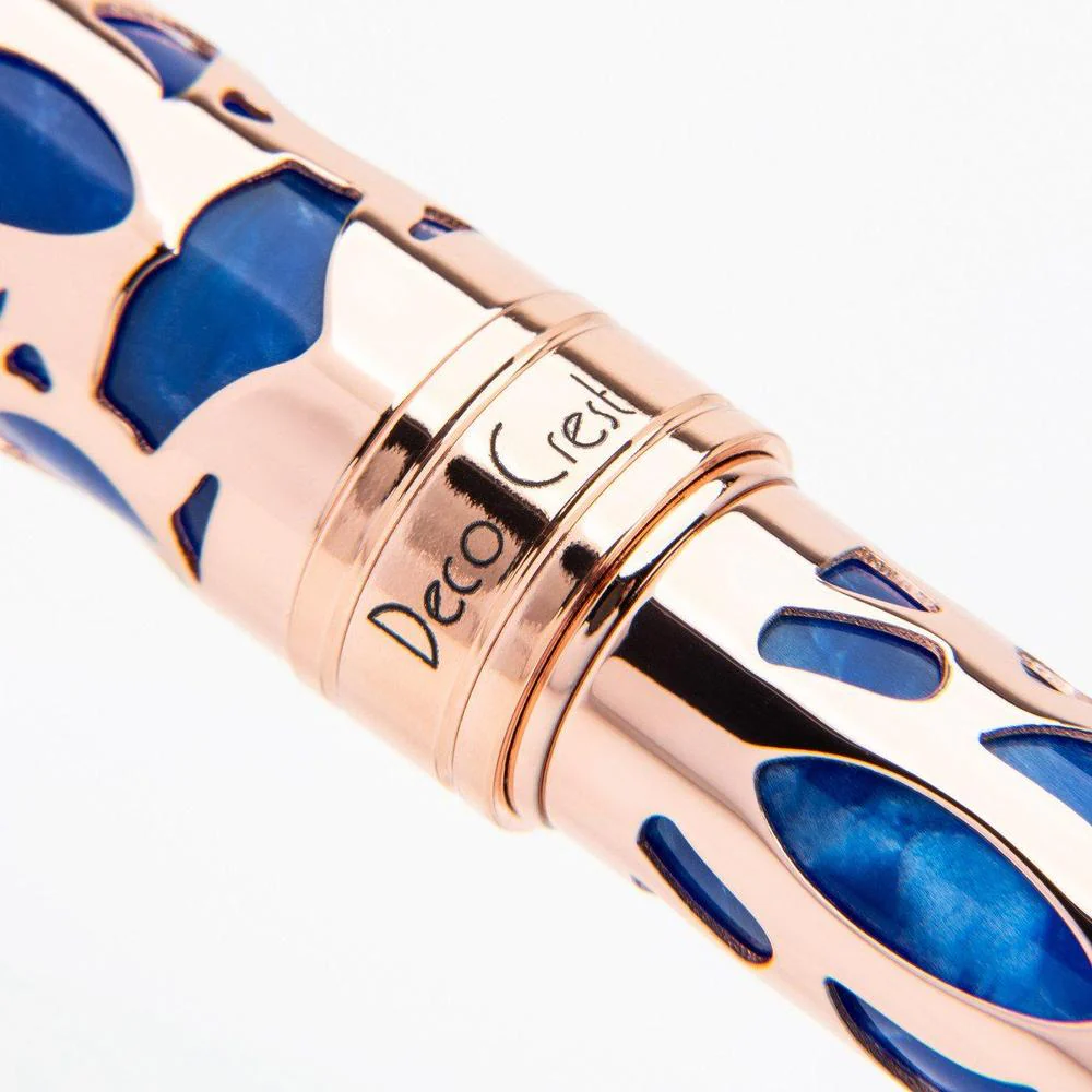 Conklin Fountain Pen - Endura Deco Crest - Blue - Image 7
