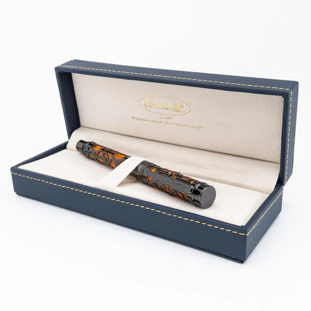 Conklin Fountain Pen - Endura Deco Crest - Orange - Image 10