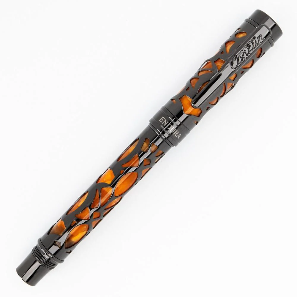 Conklin Fountain Pen - Endura Deco Crest - Orange - Image 5