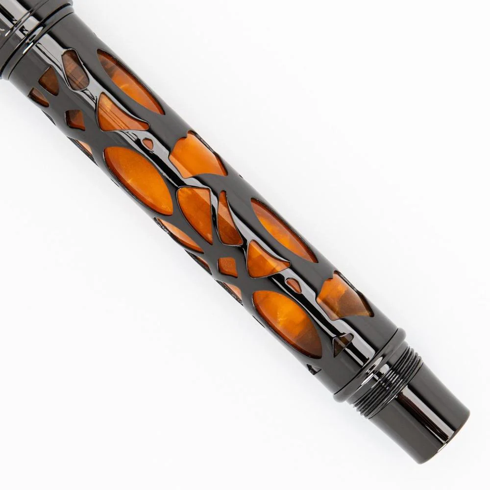 Conklin Fountain Pen - Endura Deco Crest - Orange - Image 6