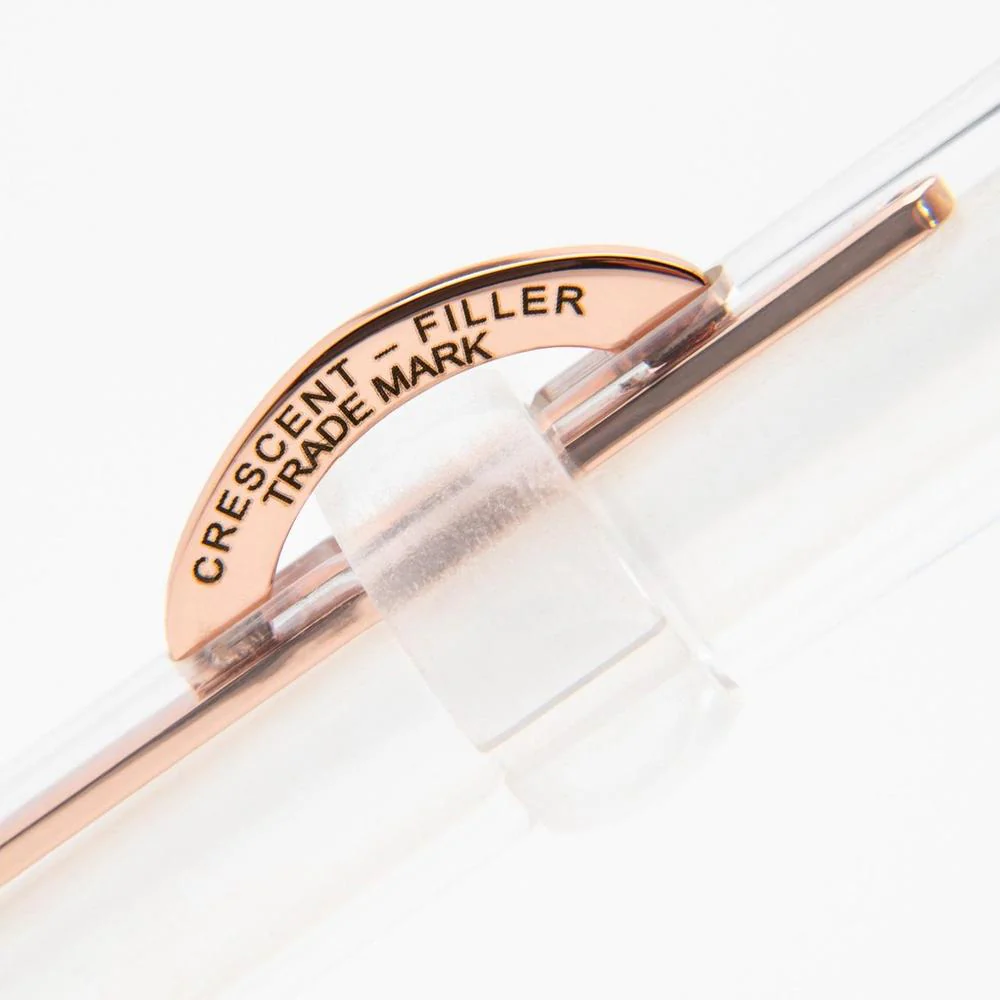 Conklin Fountain Pen - Mark Twain Crescent - Clear w/ Rose Gold - Image 5