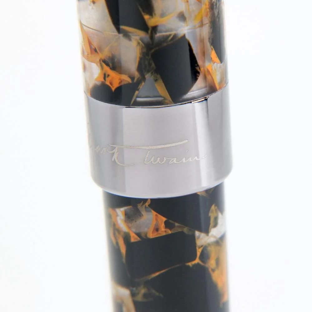 Conklin Fountain Pen - Mark Twain Crescent - Orange Medley w/ Gunmetal - Image 3