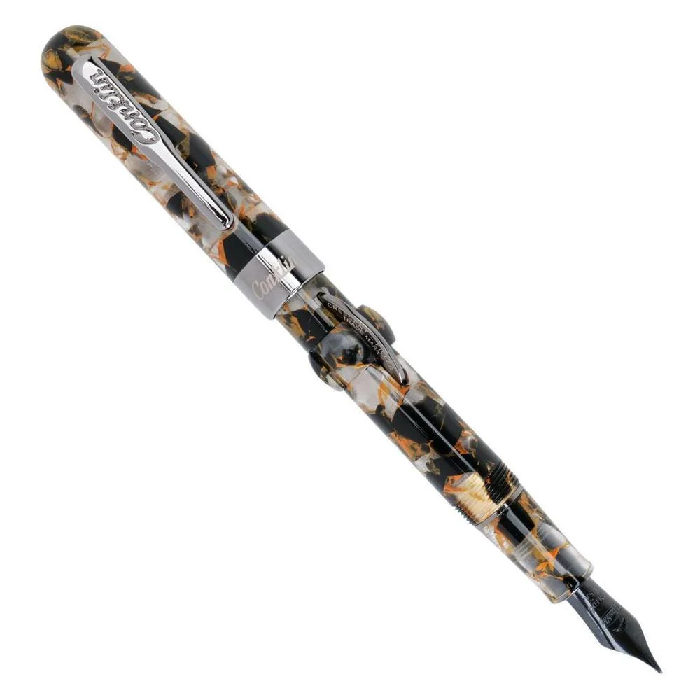 Conklin Fountain Pen - Mark Twain Crescent - Orange Medley w/ Gunmetal - Image 4