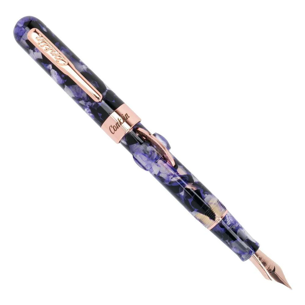 Conklin Fountain Pen - Mark Twain Crescent - Purple Fusion w/ Rosegold - Image 4