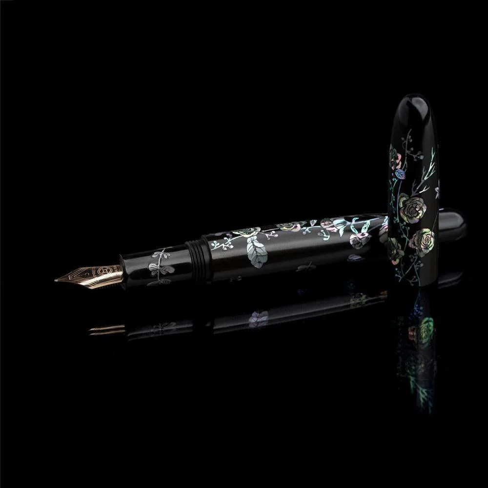 CYPRESS × @micahfinds Victorian Flora: The Expressive Rose (14K Gold) Fountain Pen - Image 2