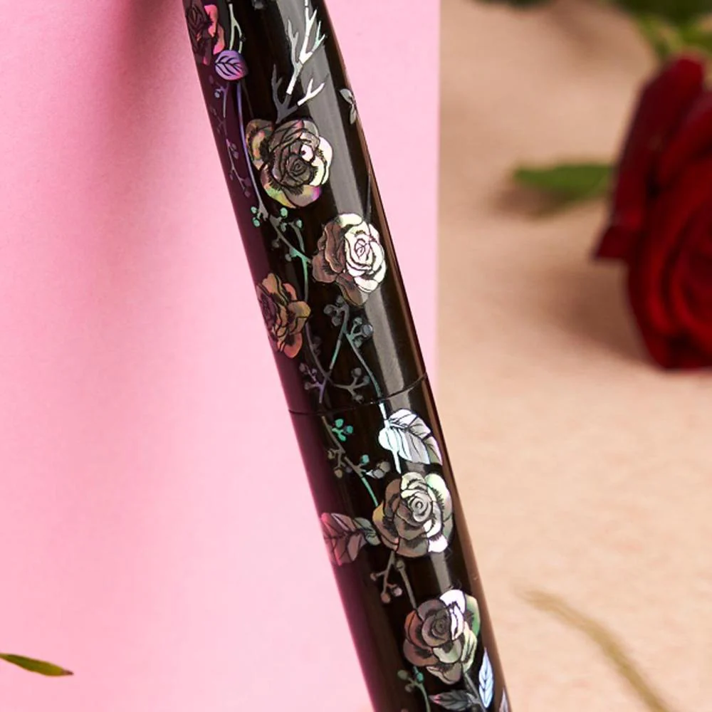 CYPRESS × @micahfinds Victorian Flora: The Expressive Rose (14K Gold) Fountain Pen - Image 5