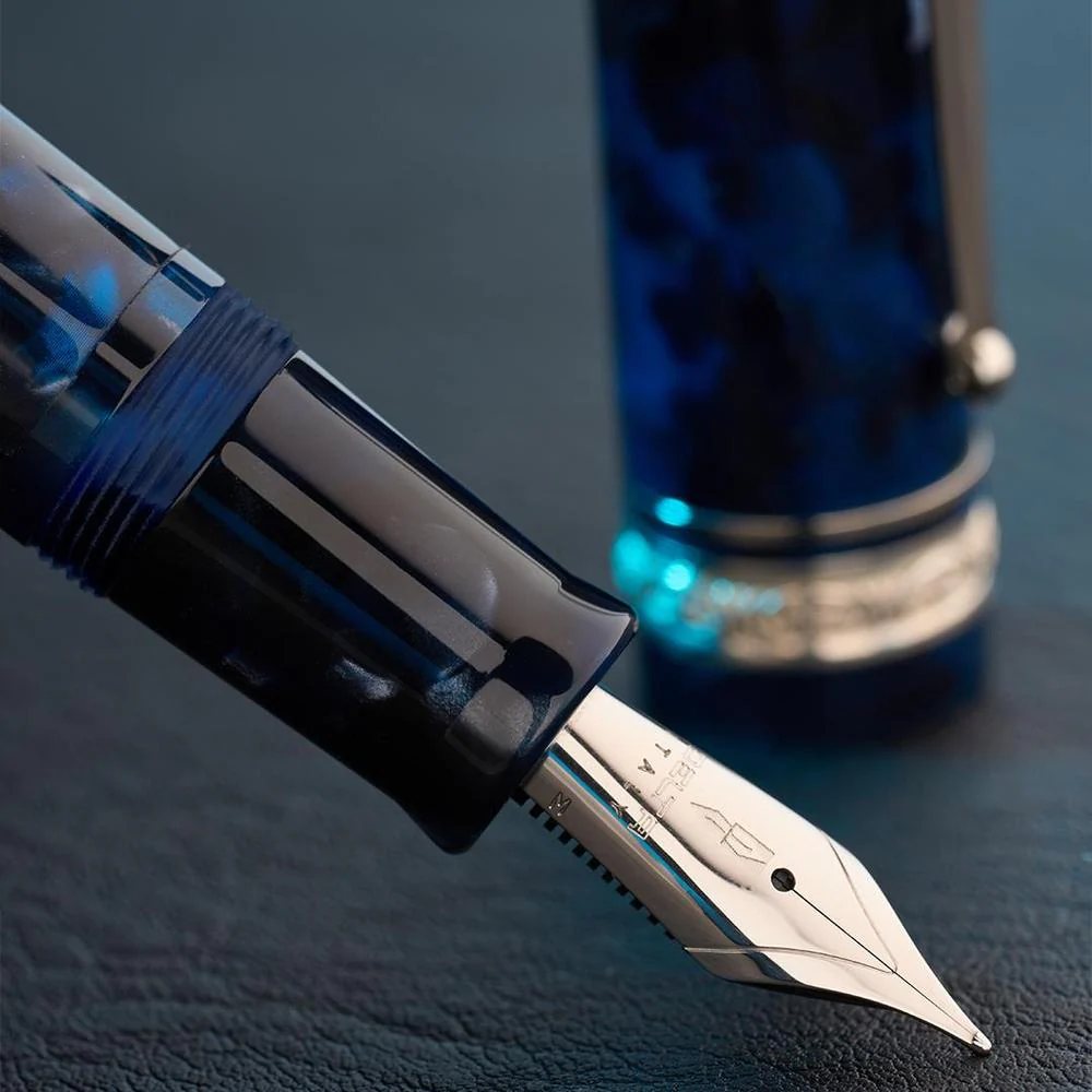 Delta Fountain Pen - Reservoir 2.0 - Blue Grey Mother of Pearl - Image 3