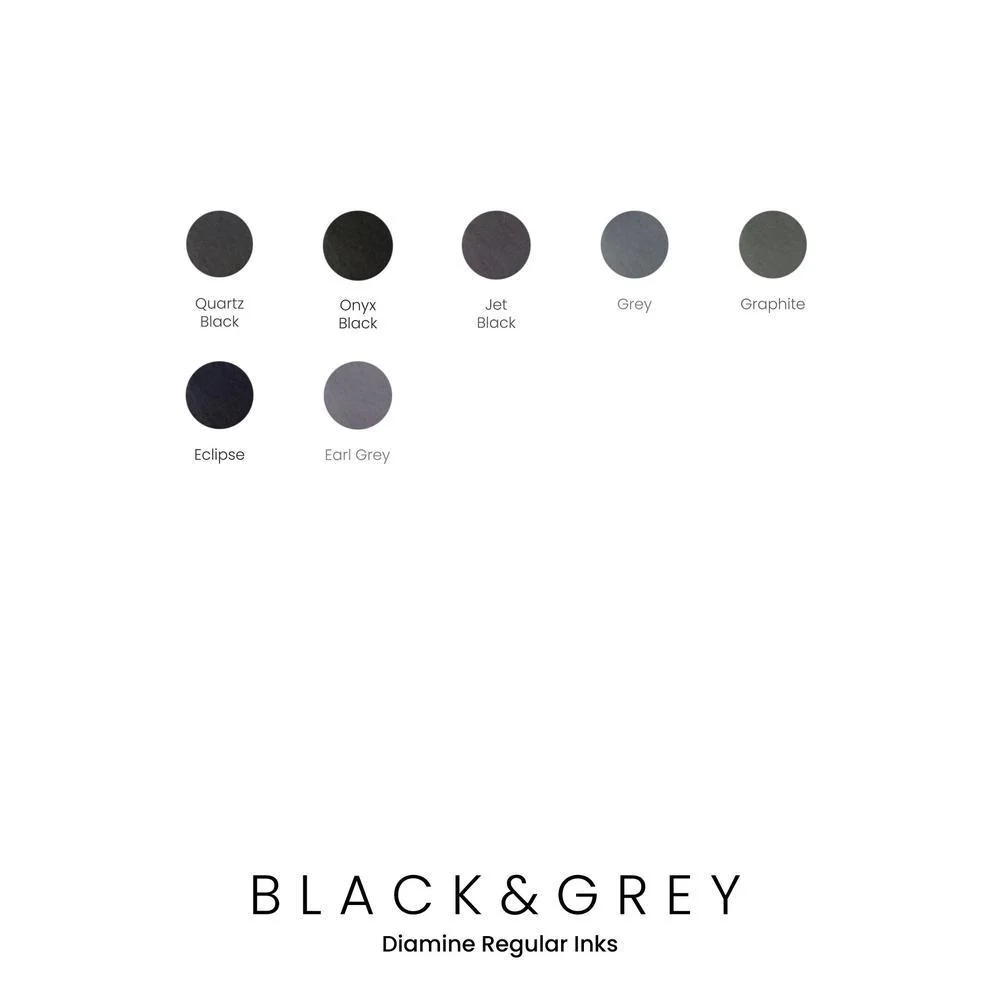 Diamine Ink Bottle (30ml / 80ml) - Black & Grey - Image 4