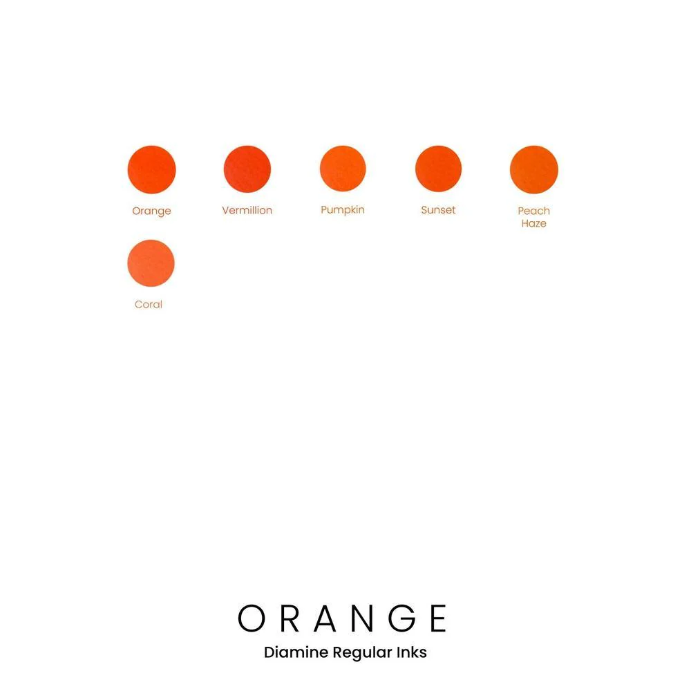 Diamine Ink Bottle (30ml / 80ml) - Orange - Image 3