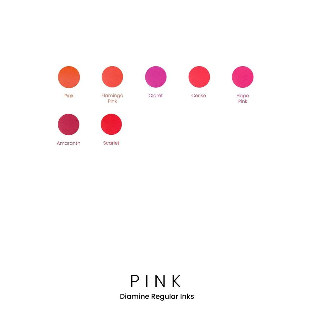 Diamine Ink Bottle (30ml / 80ml) - Pink - Image 3