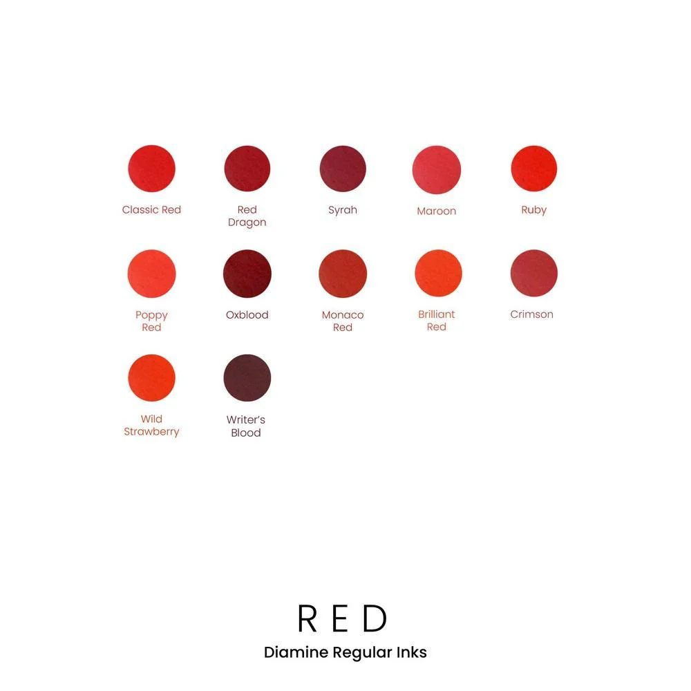 Diamine Ink Bottle (30ml / 80ml) - Red - Image 3