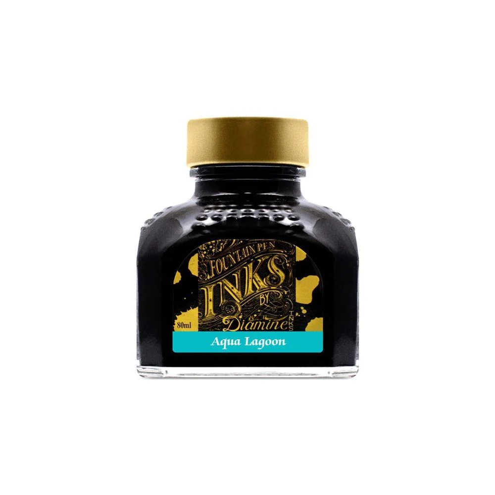 Diamine Ink Bottle (30ml / 80ml) - Teal - Image 28