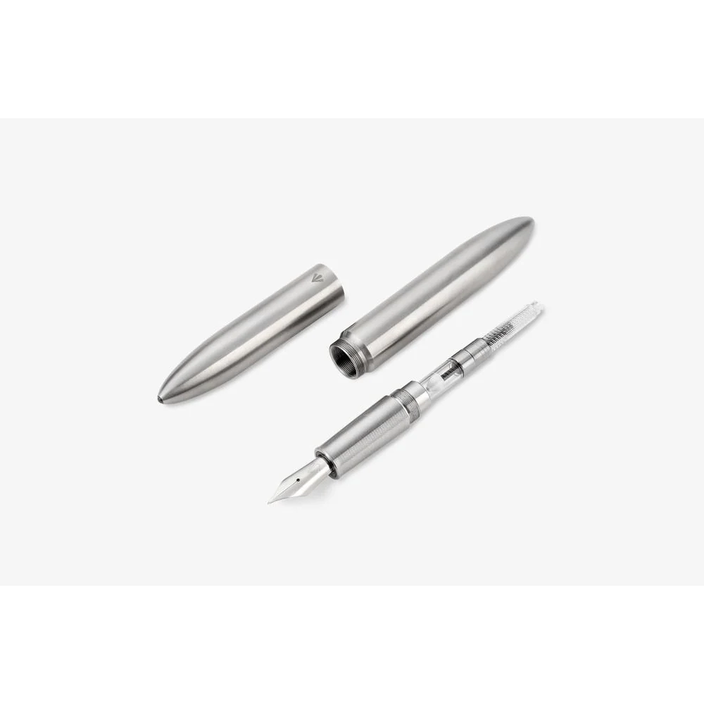 Gravitas Fountain Pen - Flagship - Raw Stainless Steel - Image 3
