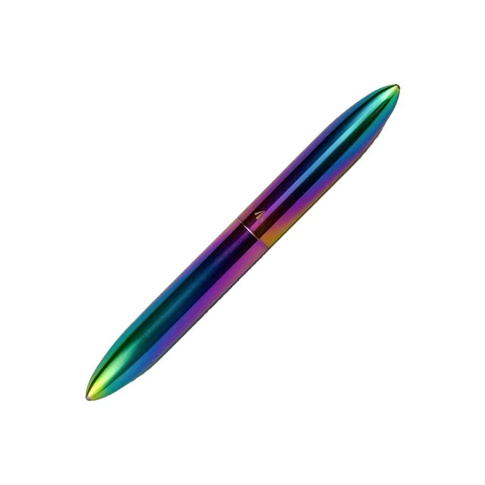 Gravitas Fountain Pen - Flagship - Stainless Steel Rainbow Skittle PvD - Image 2
