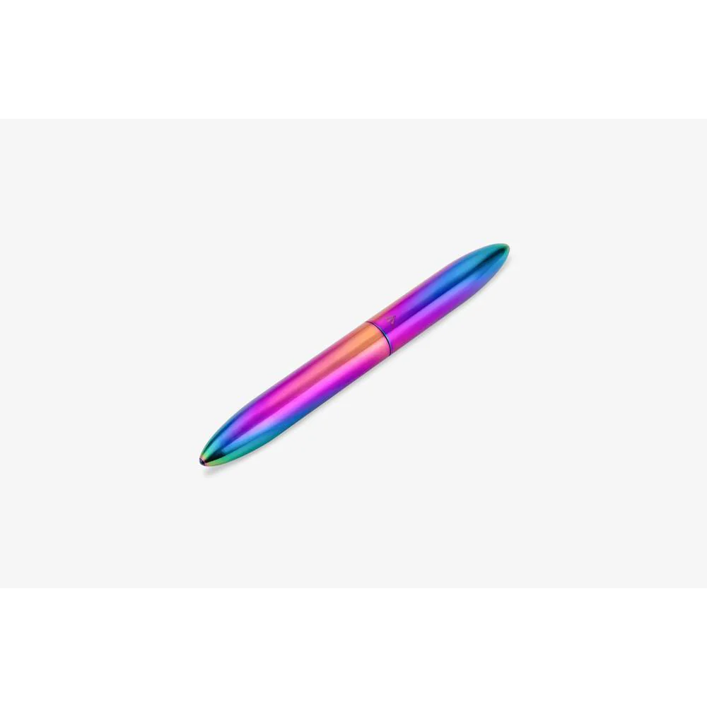 Gravitas Fountain Pen - Flagship - Stainless Steel Rainbow Skittle PvD - Image 5