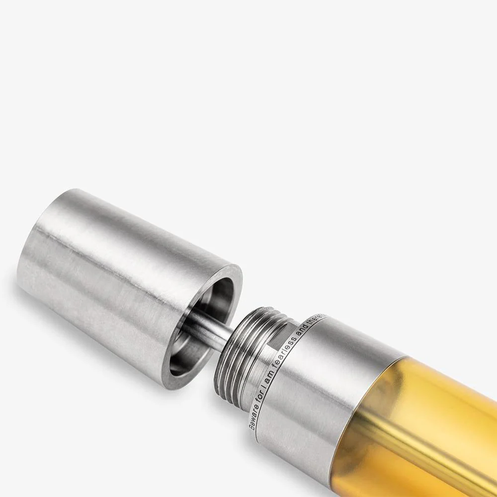 Gravitas Fountain Pen - Monster Grade 5 Titanium Polished + Ultem Barrel - Image 3