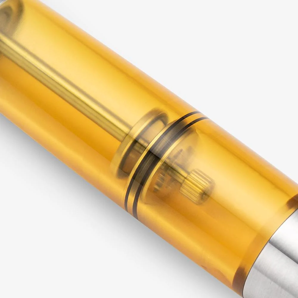 Gravitas Fountain Pen - Monster Grade 5 Titanium Polished + Ultem Barrel - Image 4