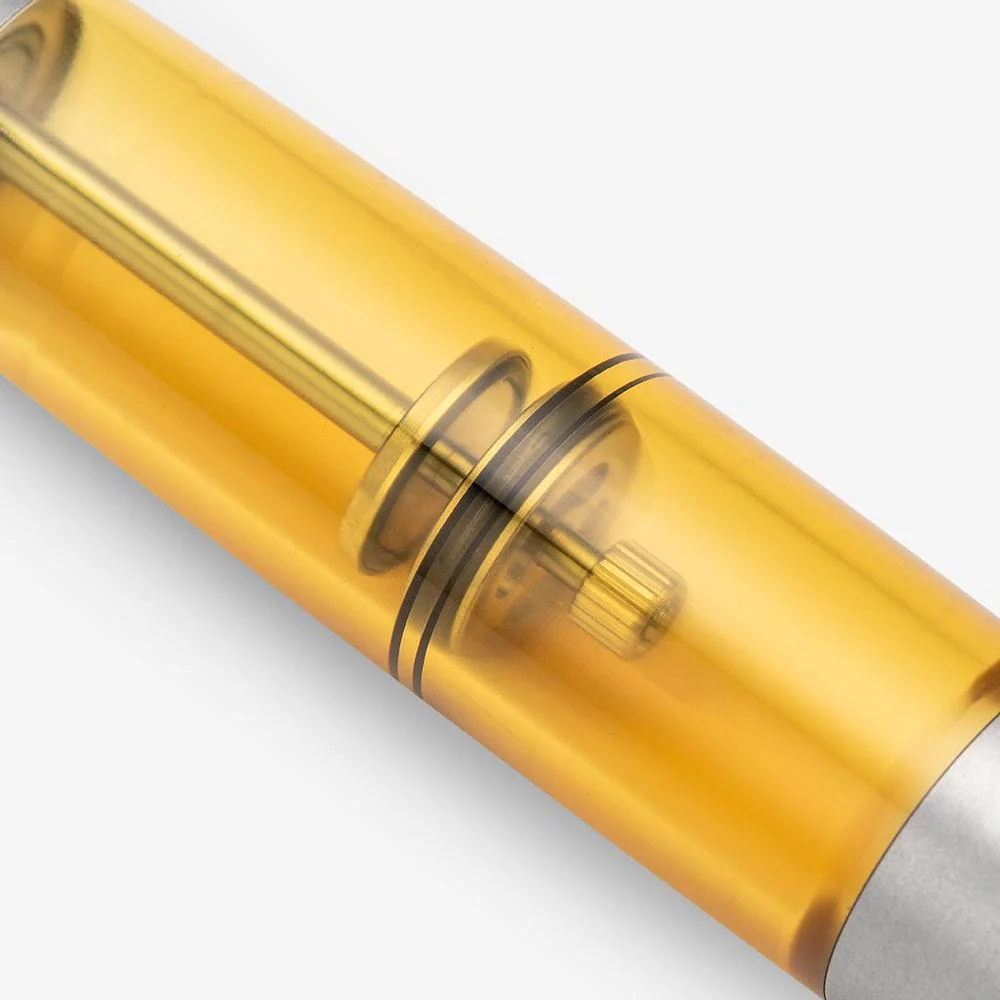 Gravitas Fountain Pen - Monster Grade 5 Titanium Stone Washed  + Ultem Barrel - Image 4
