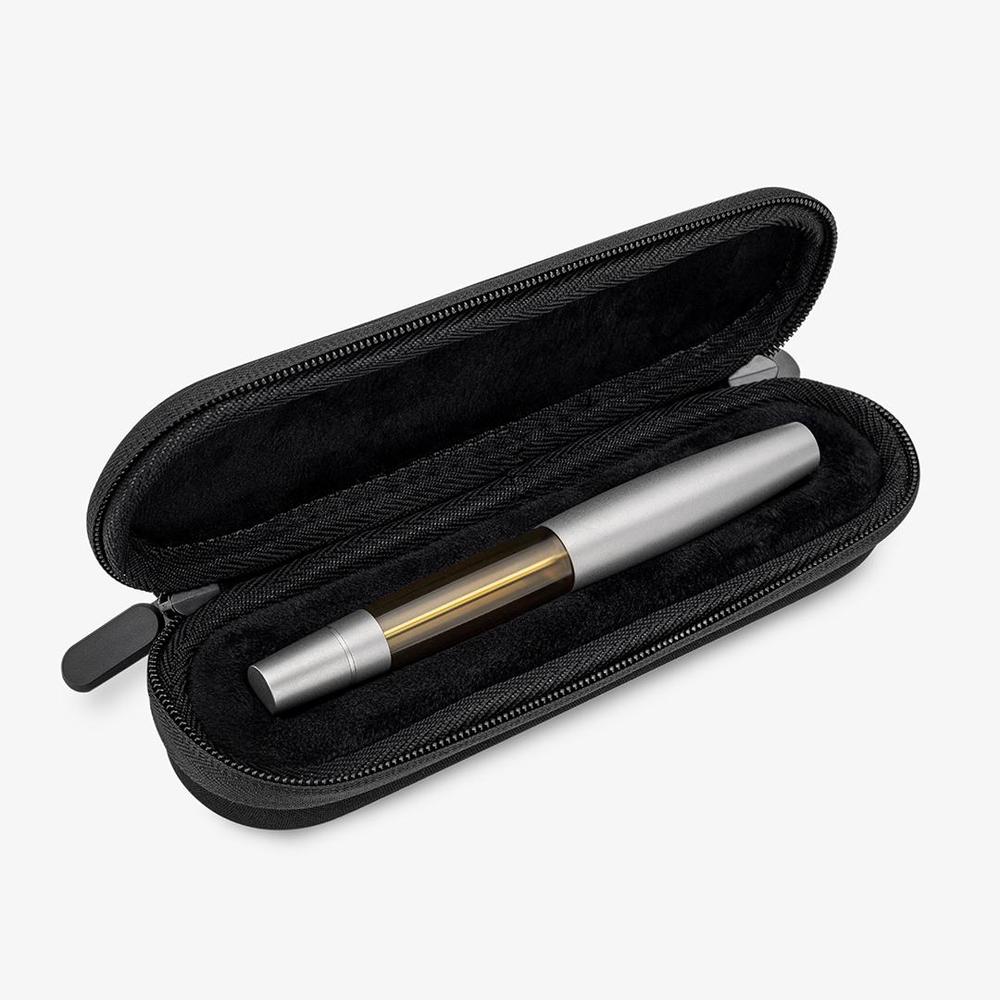 Gravitas Fountain Pen - Monster Grade 5 Titanium Stone Washed  + Ultem Barrel - Image 5