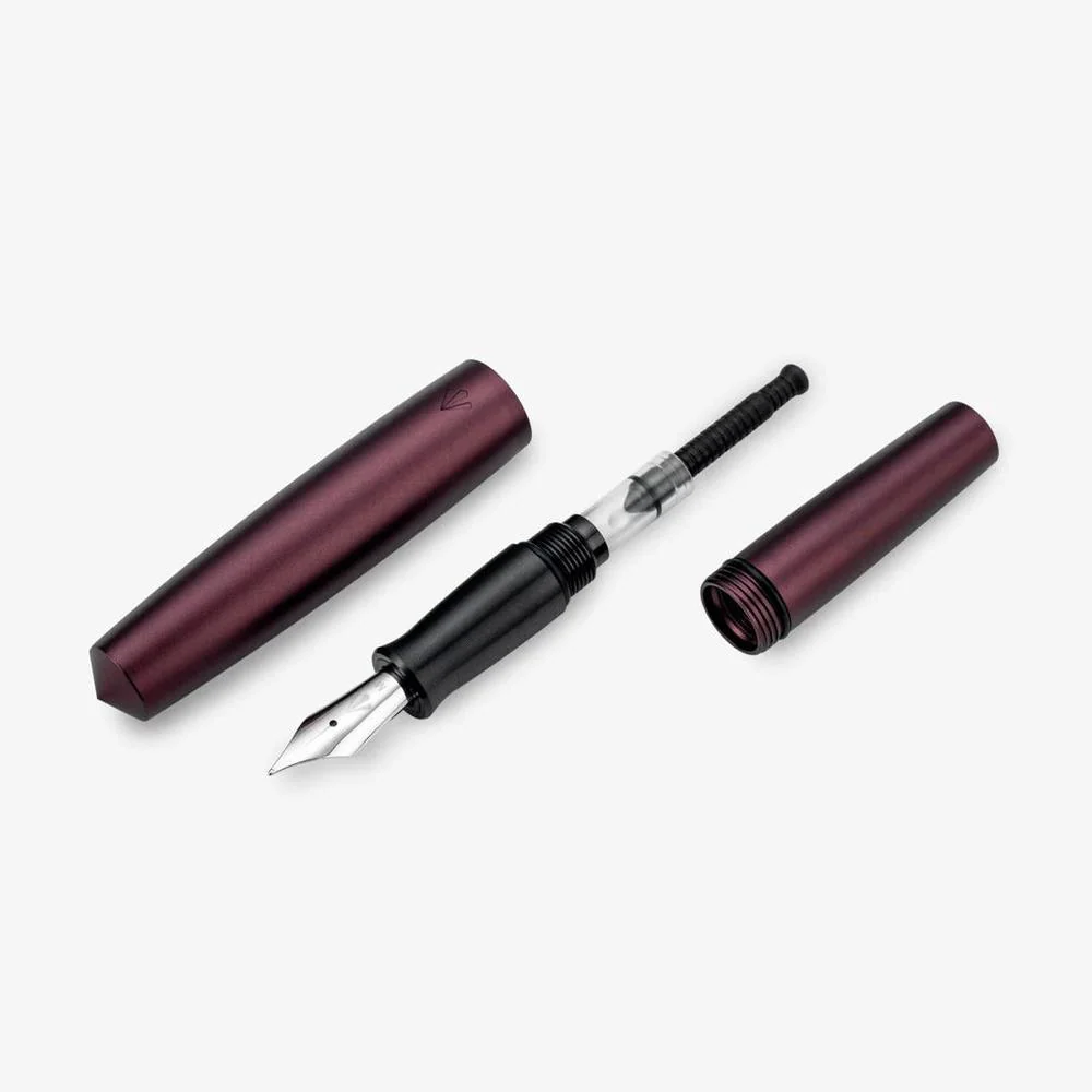 Gravitas Fountain Pen - Pocket - Aluminium Cherry Velvet - Image 2
