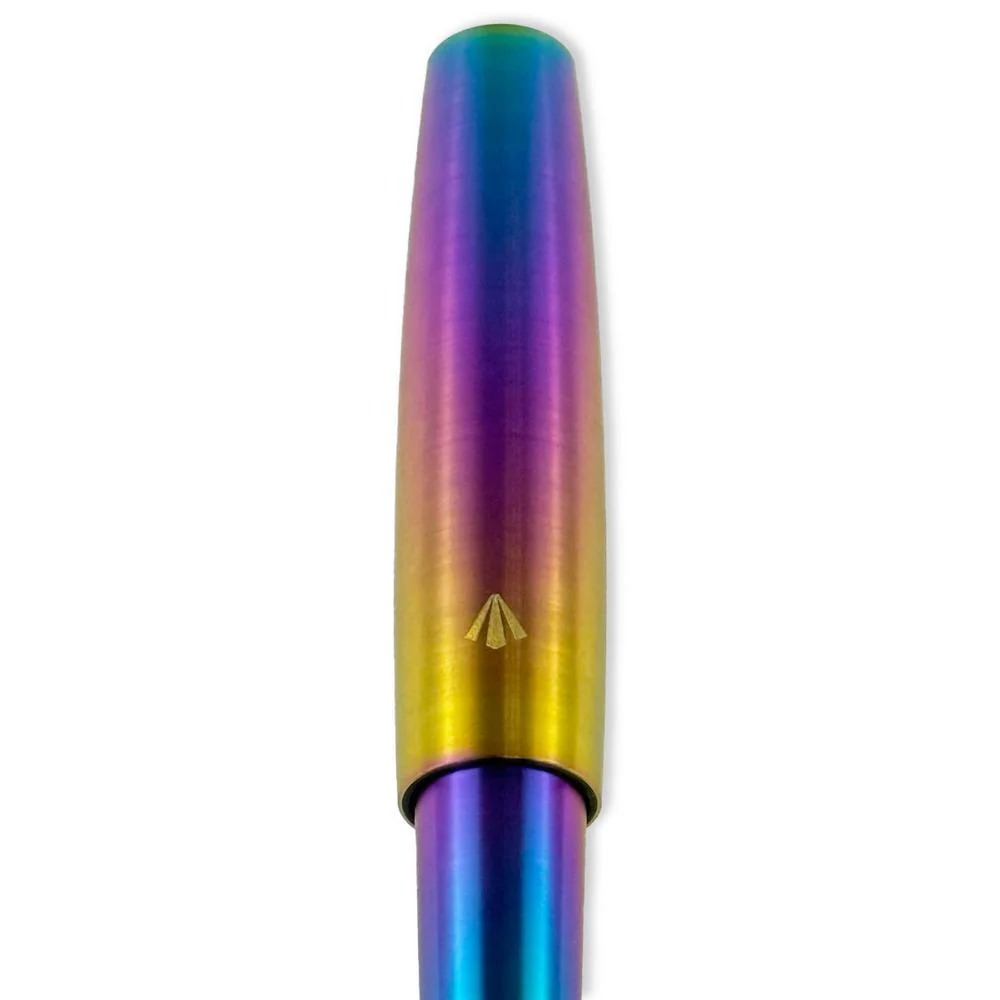 Gravitas Fountain Pen - Pocket - Grade 5 Titanium Rainbow Skittle PVD - Limited Edition (2025) - Image 4