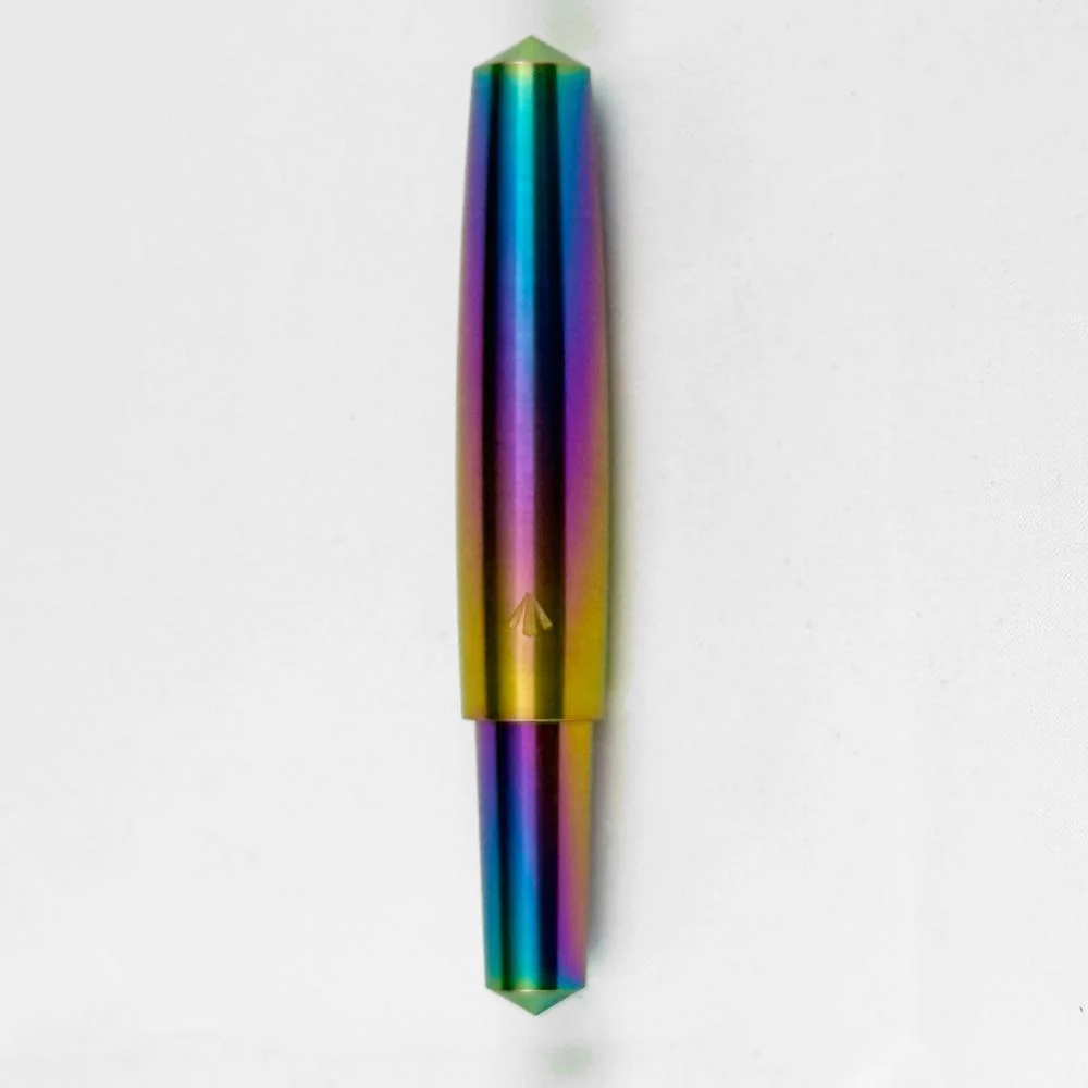 Gravitas Fountain Pen - Pocket - Grade 5 Titanium Rainbow Skittle PVD - Limited Edition (2025) - Image 5