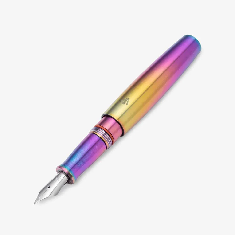 Gravitas Fountain Pen - Pocket - Grade 5 Titanium Rainbow Skittle PVD - Limited Edition (2025) - Image 7