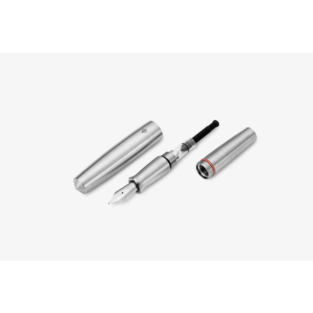 Gravitas Fountain Pen - Pocket - Raw Grade 5 Titanium - Image 6