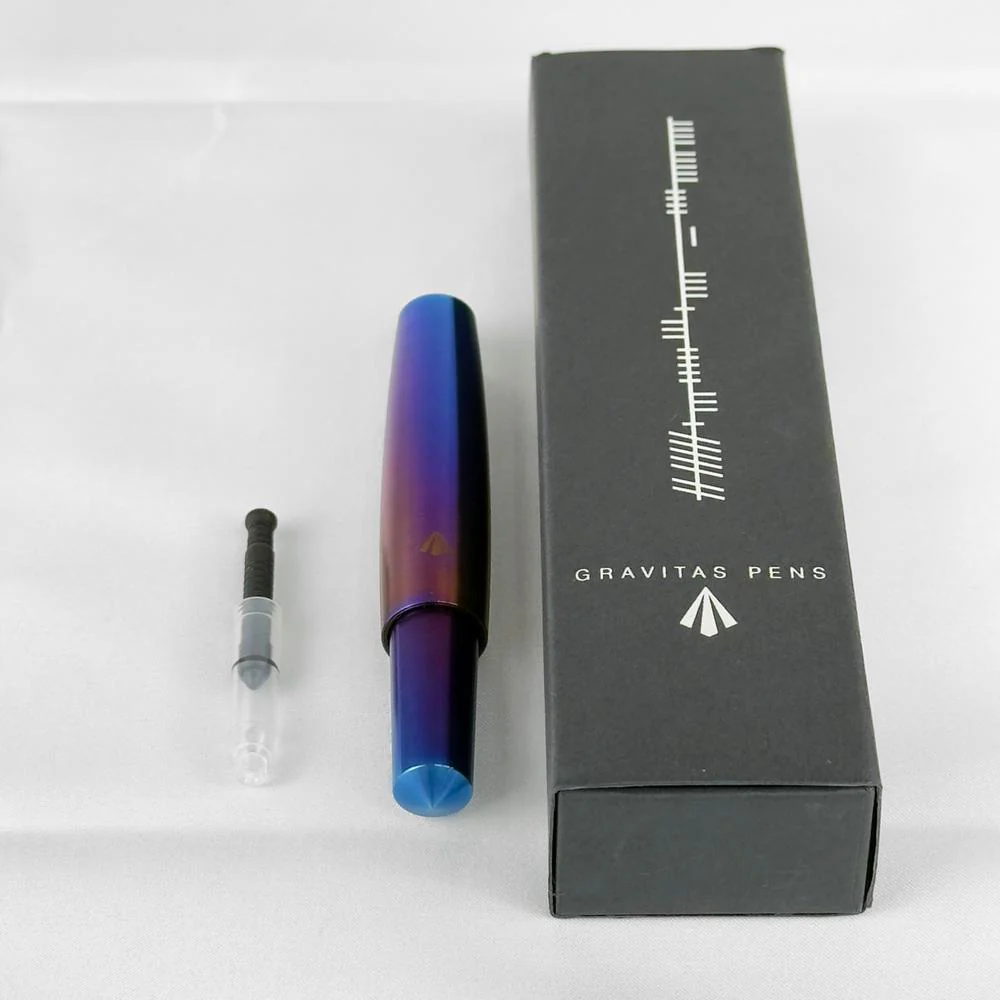 Gravitas Fountain Pen - Pocket - Raw Grade 5 Titanium TiSiNx - Image 9