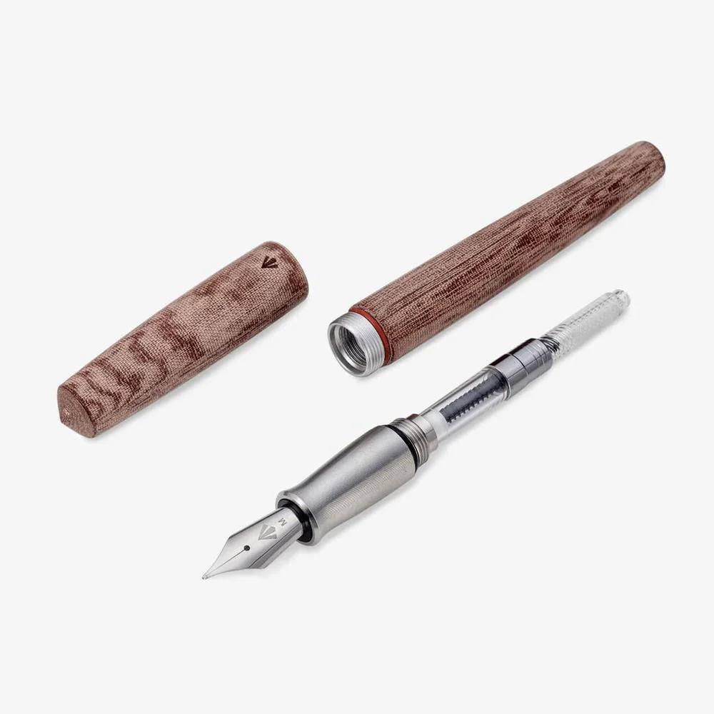 Gravitas Fountain Pen - Sentry - Micarta Red Linen - Image 2