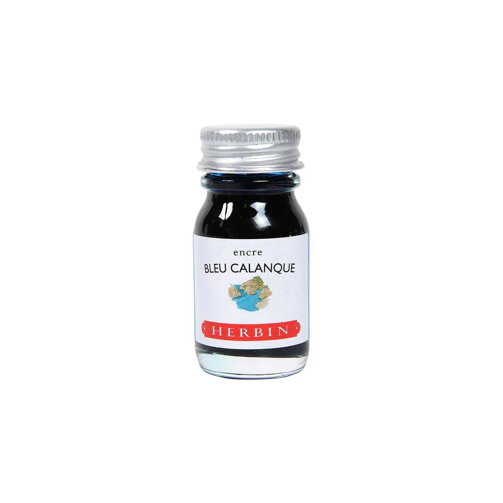 J Herbin Ink Bottle (10ml / 30ml) - Bleu Calanque - Image 2