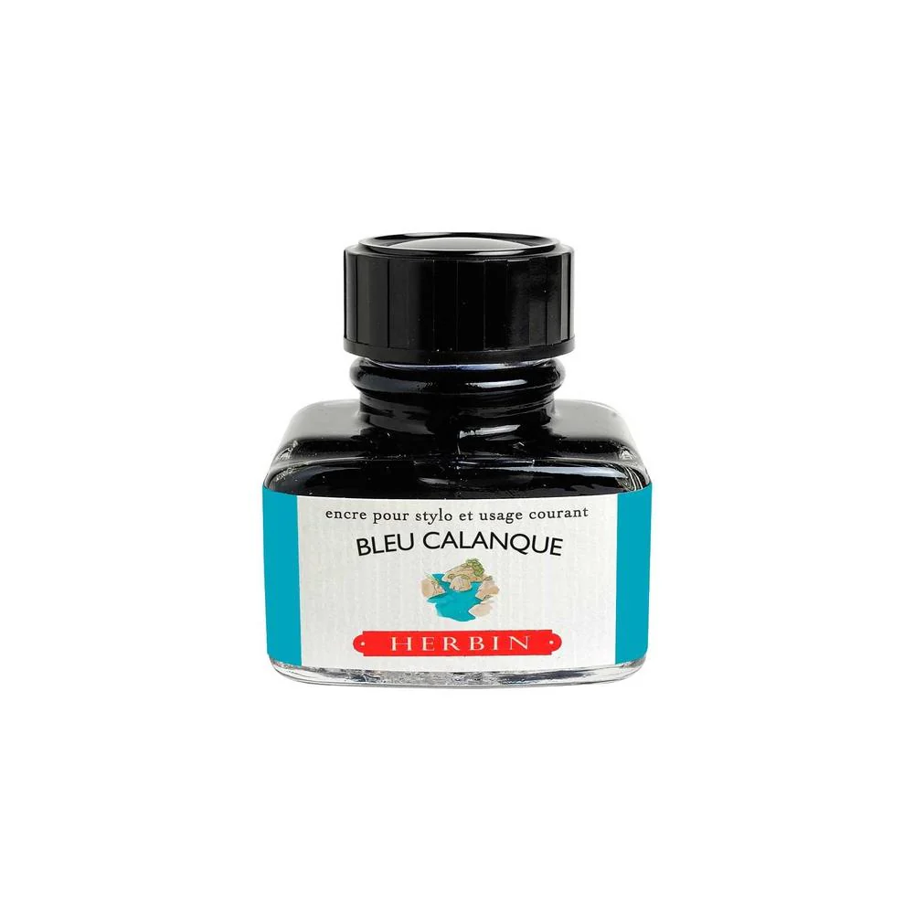 J Herbin Ink Bottle (10ml / 30ml) - Bleu Calanque - Image 3