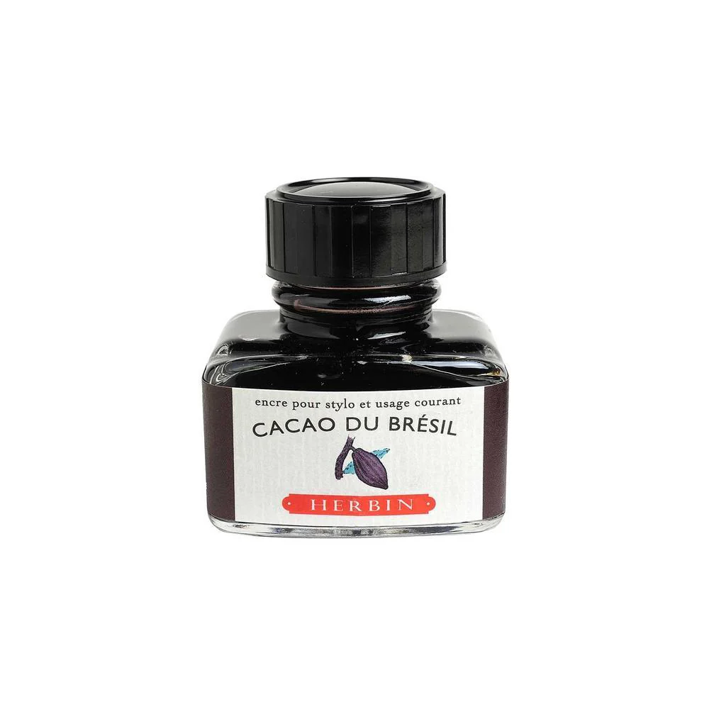 J Herbin Ink Bottle (10ml /30ml) - Cacao du Brésil - Image 3