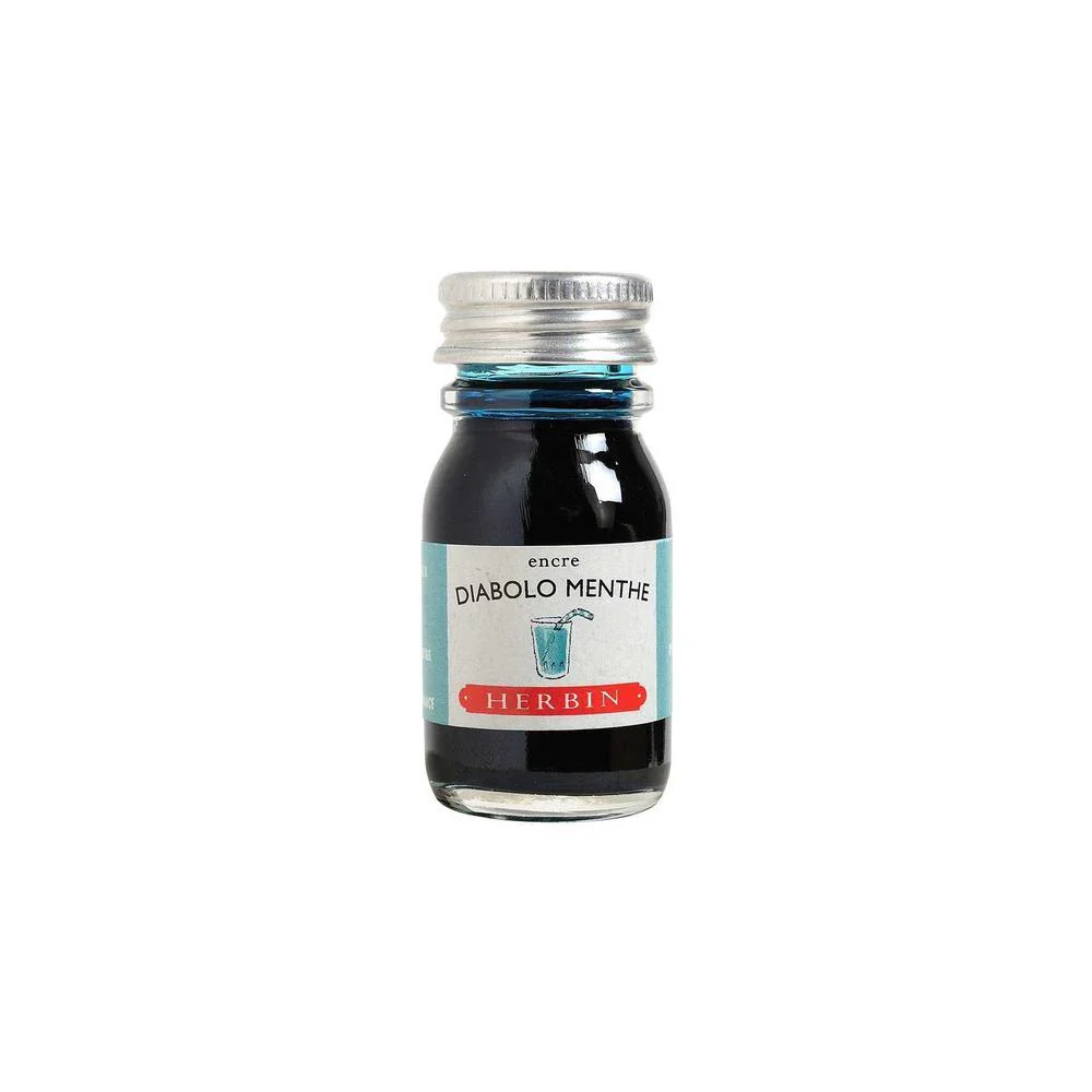 J Herbin Ink Bottle (10ml / 30ml) - Diabolo Menthe - Image 2