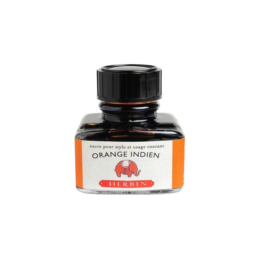 J Herbin Ink Bottle (10ml / 30ml) - Orange Indien - Image 3