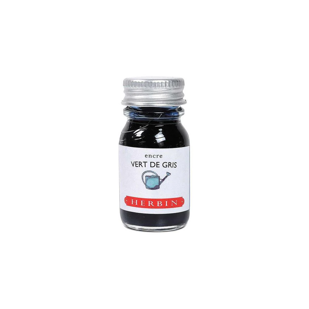 J Herbin Ink Bottle (10ml / 30ml) - Vert de Gris - Image 2