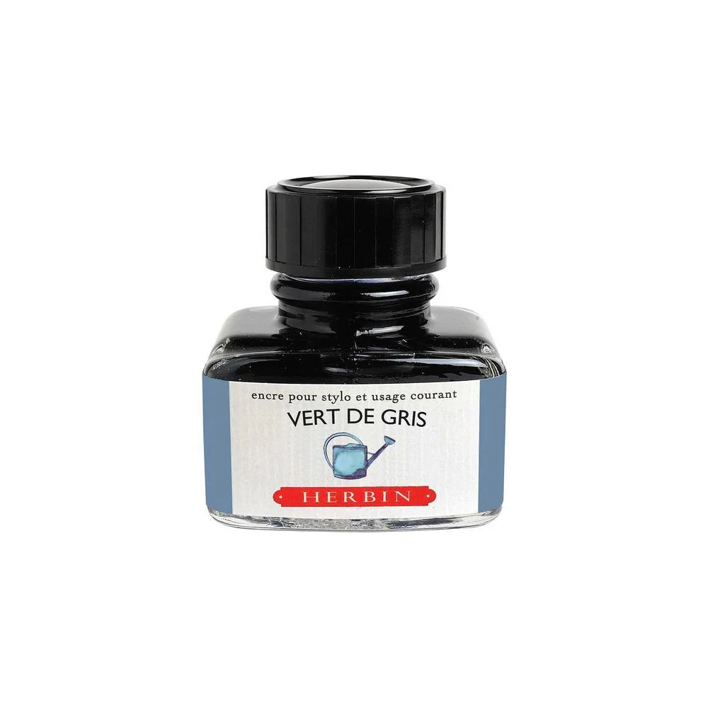 J Herbin Ink Bottle (10ml / 30ml) - Vert de Gris - Image 3