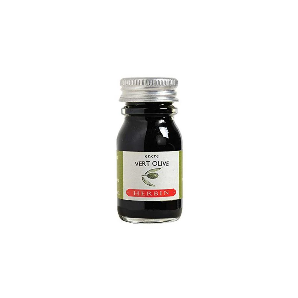 J Herbin Ink Bottle (10ml / 30ml) - Vert Olive - Image 2