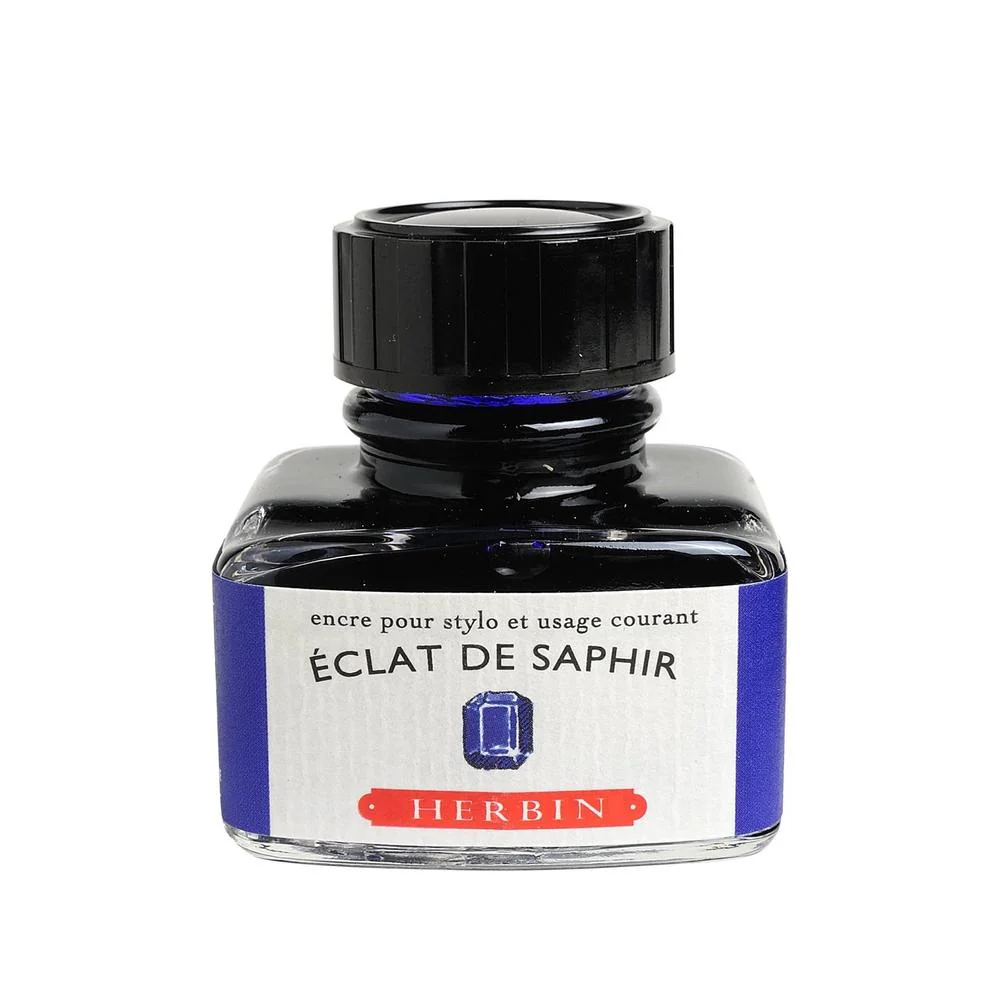 J Herbin Ink Bottle (10ml / 30ml) - Eclat de Saphir - Image 3