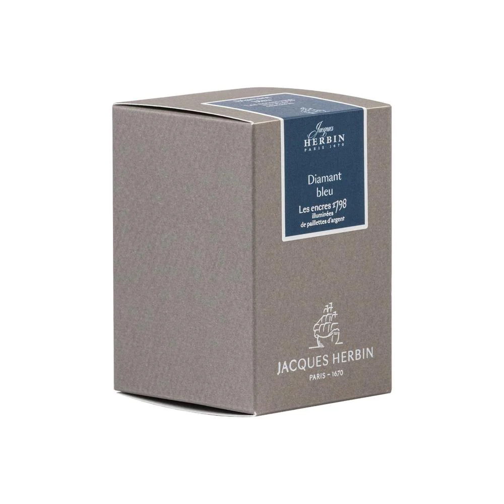 J Herbin Ink Bottle (50ml) - 1798 Anniversary Ink - Diamant Bleu - Image 4