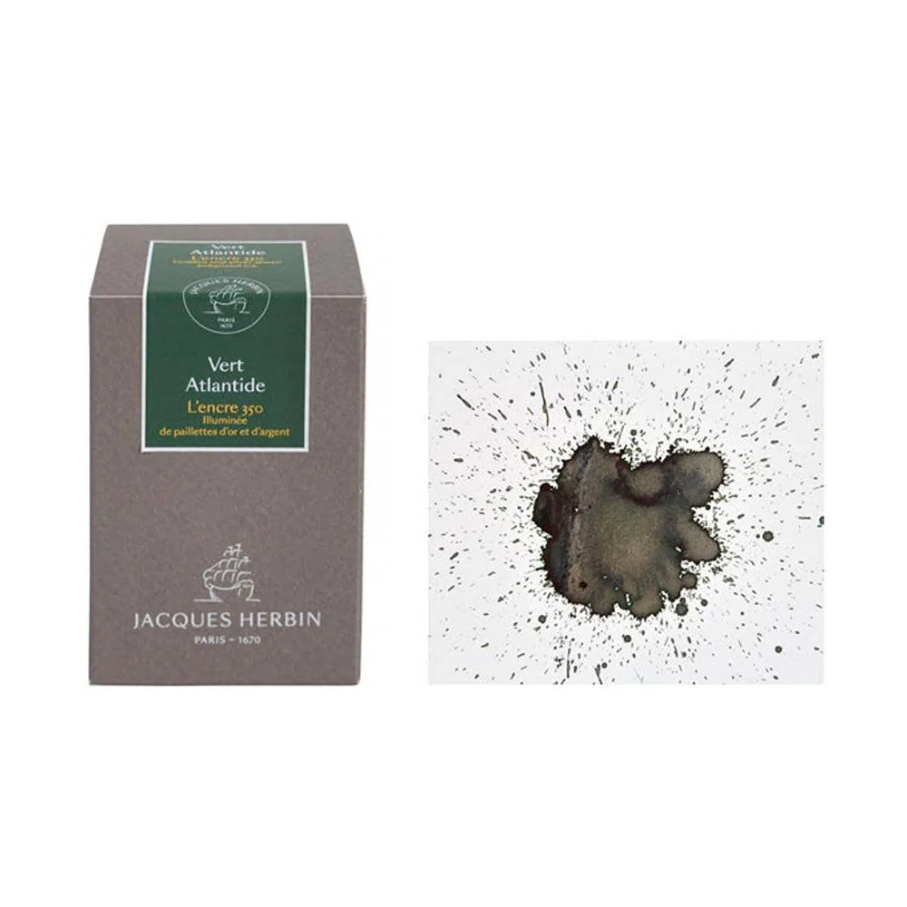 J Herbin Ink Bottle (50ml) - 350 Anniversary Ink - Vert Atlantide - Image 2