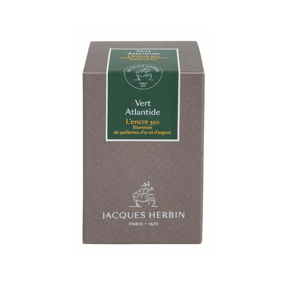 J Herbin Ink Bottle (50ml) - 350 Anniversary Ink - Vert Atlantide - Image 3