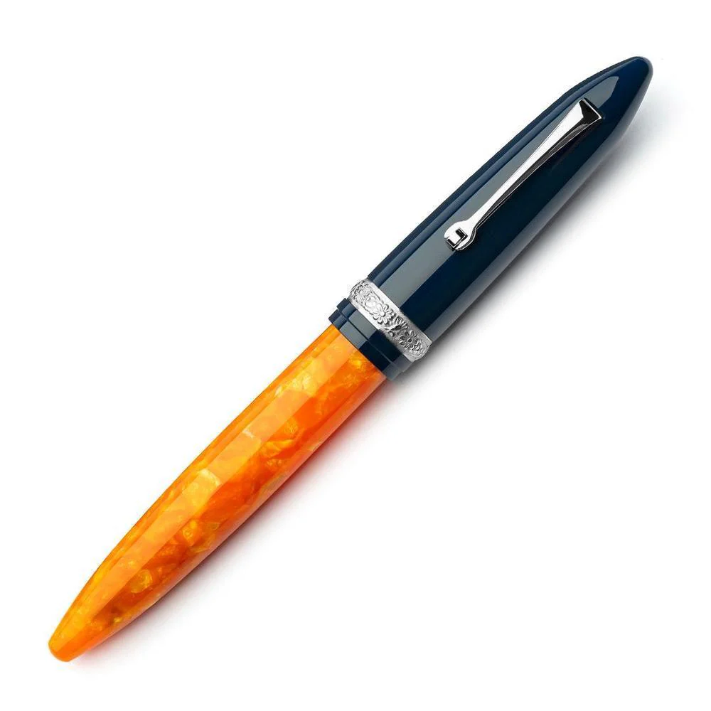 Leonardo Fountain Pen - DolceVita Furore - Blue Orange (Parthenope) - Image 10