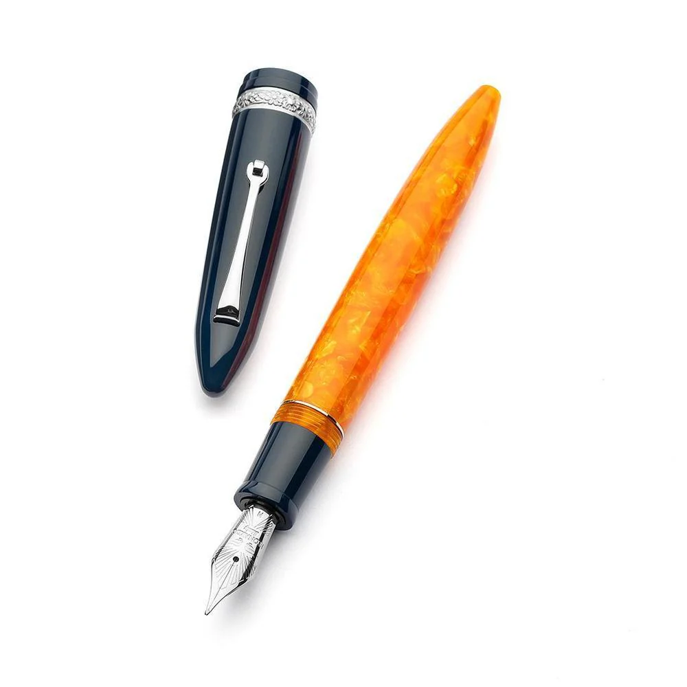 Leonardo Fountain Pen - DolceVita Furore - Blue Orange (Parthenope) - Image 11
