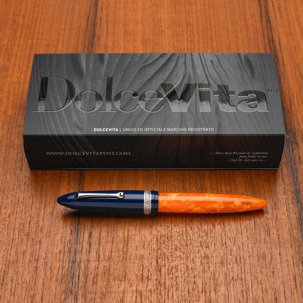Leonardo Fountain Pen - DolceVita Furore - Blue Orange (Parthenope) - Image 12