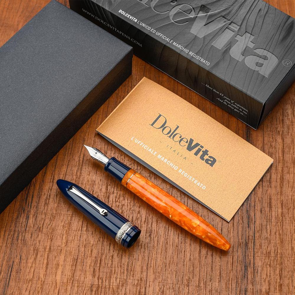 Leonardo Fountain Pen - DolceVita Furore - Blue Orange (Parthenope) - Image 14
