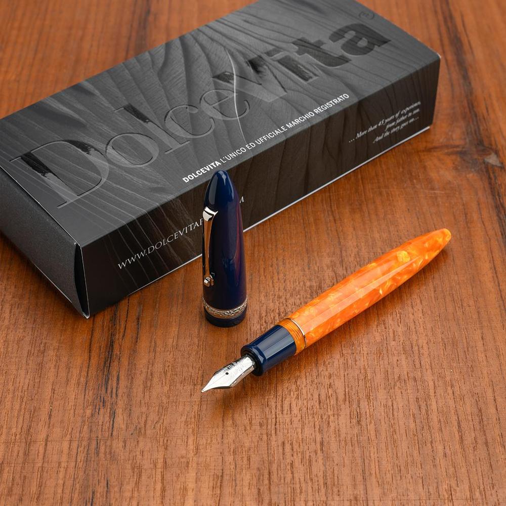 Leonardo Fountain Pen - DolceVita Furore - Blue Orange (Parthenope) - Image 16