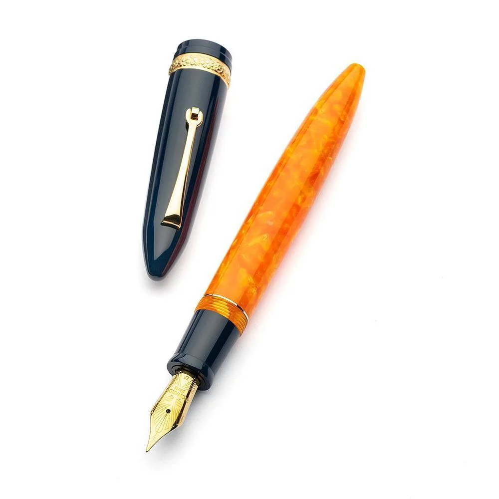 Leonardo Fountain Pen - DolceVita Furore - Blue Orange (Parthenope) - Image 3